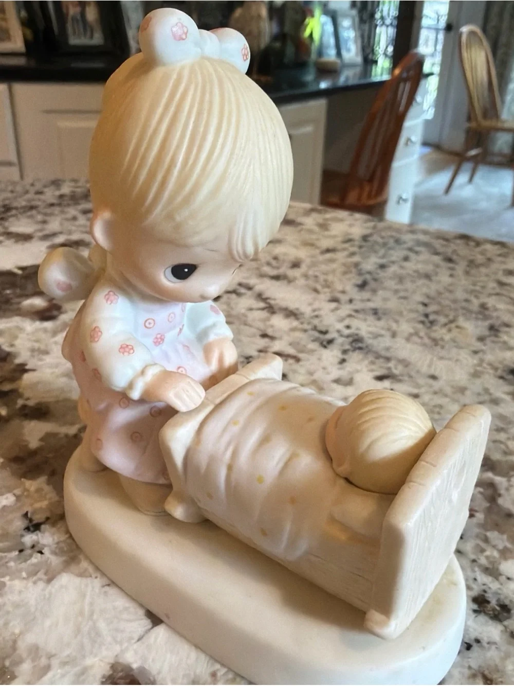 Precious Moments Girl Rocking Cradle The Hand That Rocks The Future 1979 E-3108
